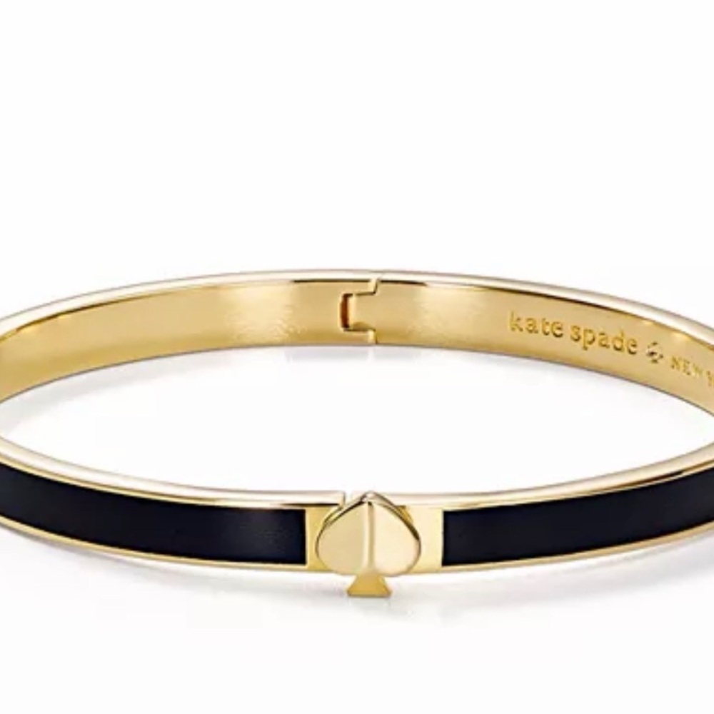 Kate Spade Gold Toned & Black Enamel Bangle Bracelet - NWT